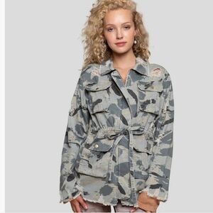 Sweet Camo Twill Jacket - POL Size Small